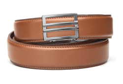 Kore Essential tan Armortek Leather Gun Belt X1 Gun Metal 1.5"