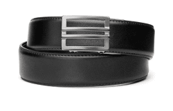 Kore Essential Black Armortek Leather Gun Belt X1 Gun Metal 1.5"
