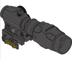 Spuhr QDF-20153K Aimpoint T-2 Magnifier Mount H39mm/1.53" QDP