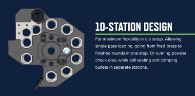 Zoom bild av Frankford Arsenal X-10 Progressive Press with Case Feeder
