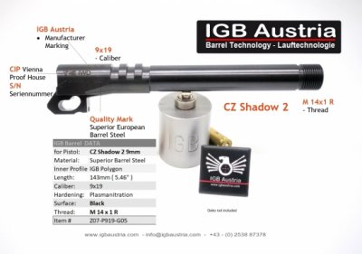 Zoom bild av IGB Threaded Barrel for CZ Shadow2 9mm